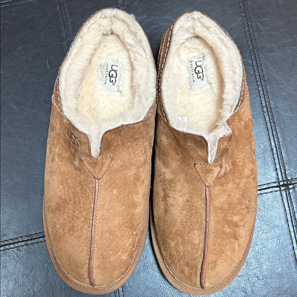 UGG Men's Chestnut Suede Slip-Ons size 12, like new - Picture 6 of 7